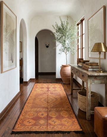 5' 7 x 10' 10 Hand Knotted Moroccan Wool Runner Rug