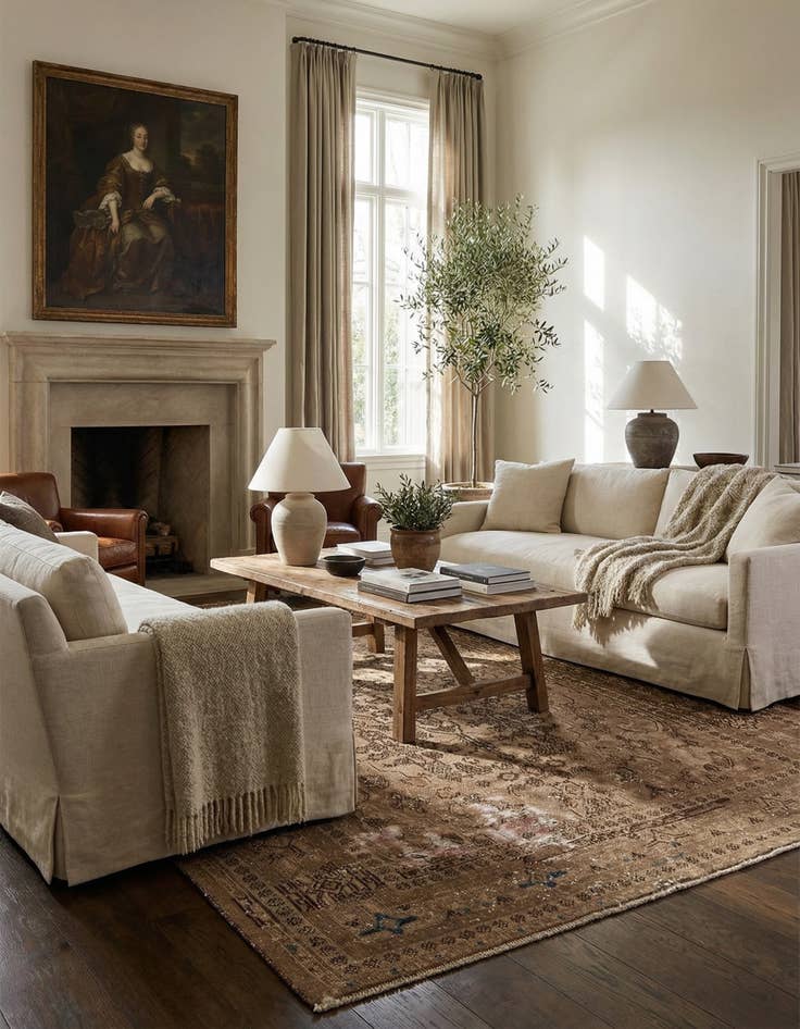 Detail image of 7' 3 x 9' 3  Hand Knotted Ultra Vintage Persian Wool Rug