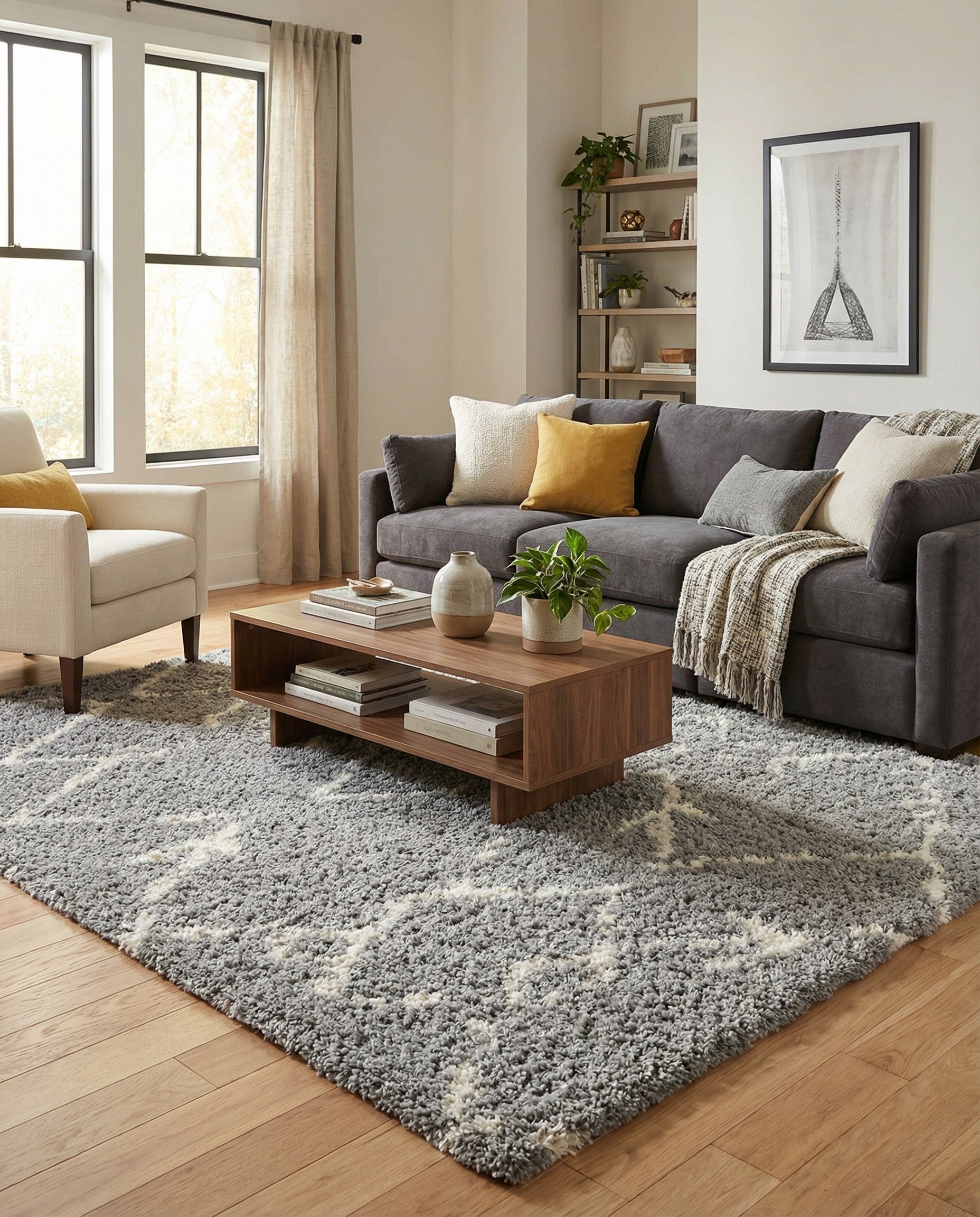  8' x 8' Infinity Shag Square Rug