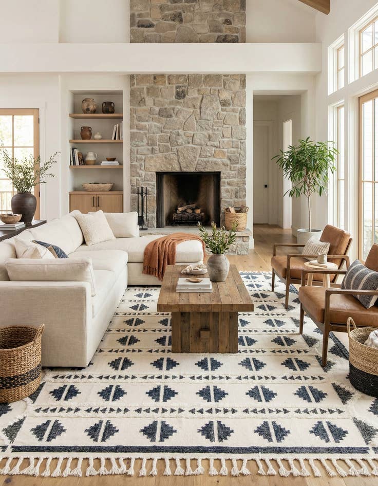 Detail image of 10' x 14' 1  Hand Woven Arizona Wool Rug