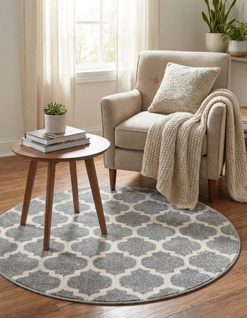 3' x 3' Lattice Round Rug
