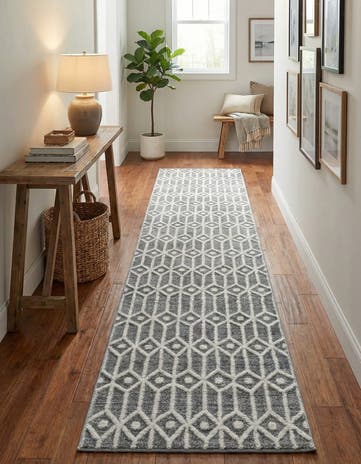 2' 7 x 13' Lattice Trellis Runner Rug