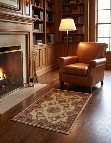 2' 7 x 4' 4 Hand Knotted Ziegler Rug