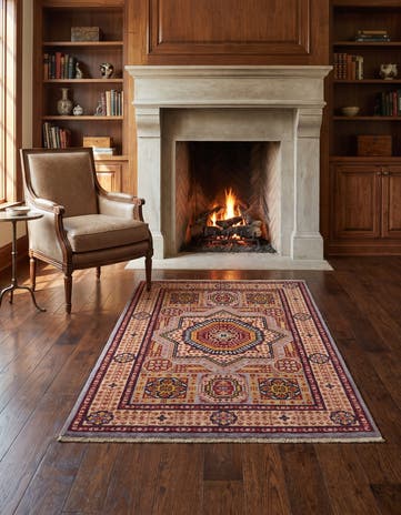 3' 5 x 4' 7 Hand Knotted Mamluk Ziegler Rug