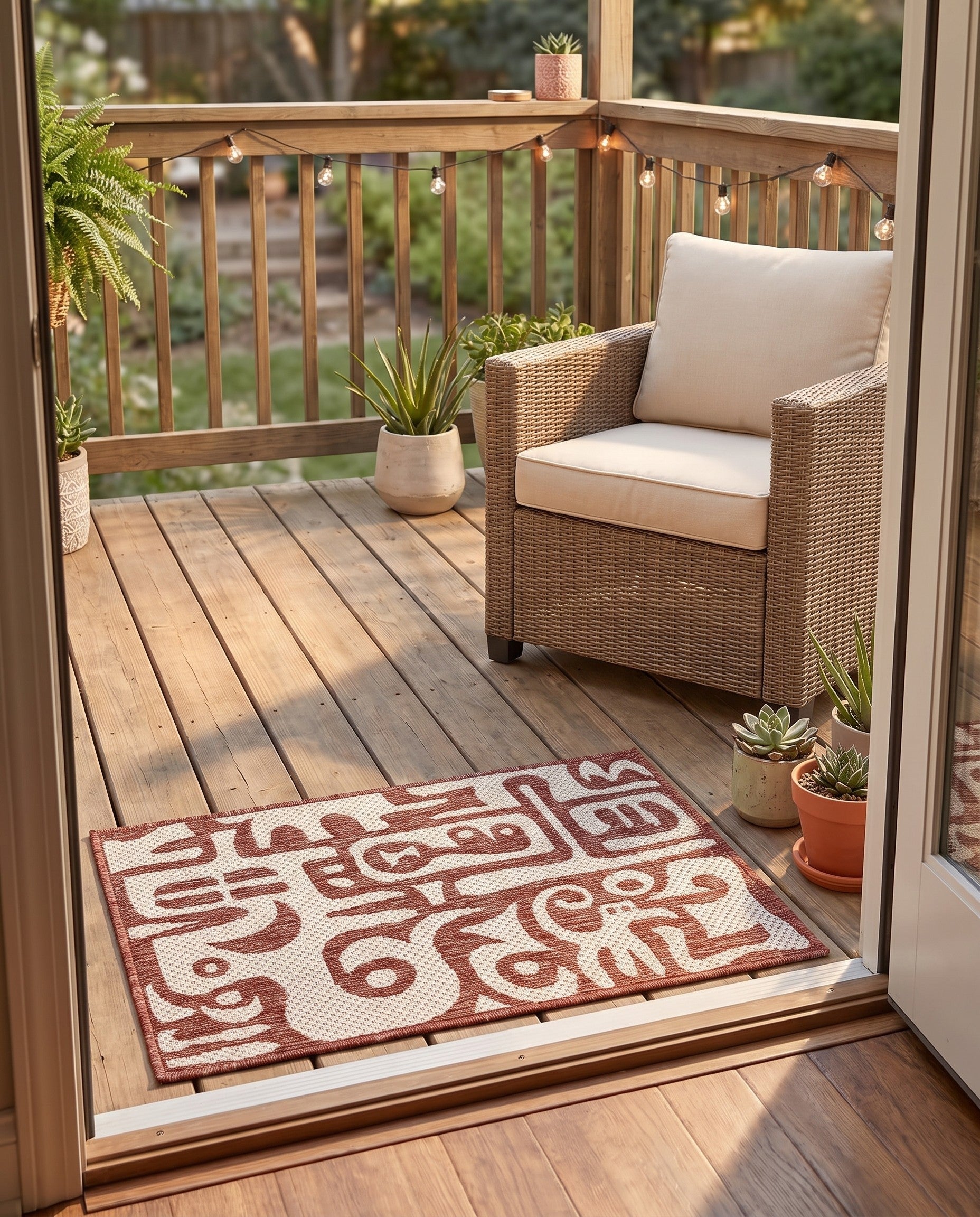 2' x 3' Easy-Clean Modern Indoor / Outdoor Rug