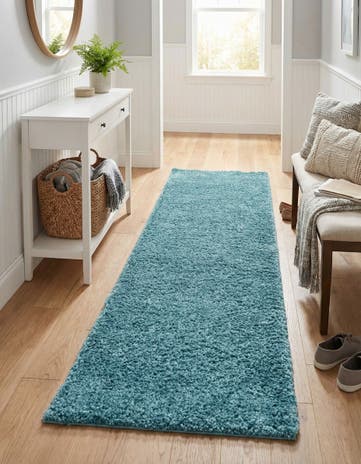 2' 7 x 10' Soft Solid Shag Runner Rug