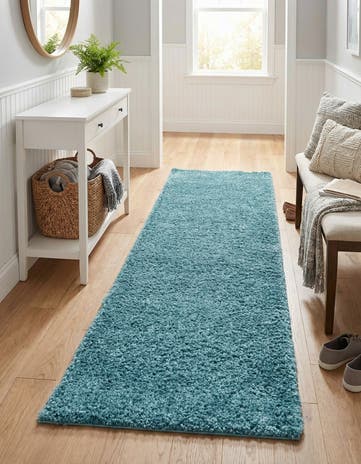 2' 7 x 10' Soft Solid Shag Runner Rug