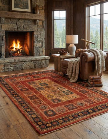4' 9 x 6' 11 Luribaft Wool Rug