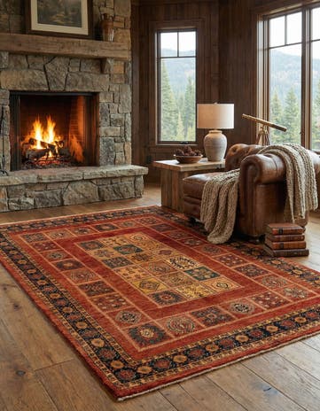 4' 9 x 6' 11 Luribaft Wool Rug