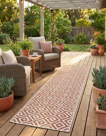2' x 8' Easy-Clean Jill Zarin Costa Rica Indoor / Outdoor Runner Rug