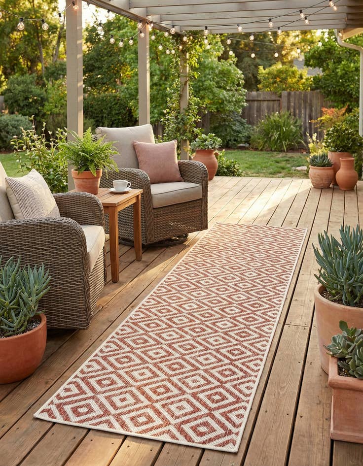 Detail image of 2' x 8'  Washable Jill Zarin Costa Rica Indoor / Outdoor Runner Rug