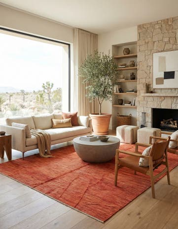 6' 10 x 9' 8 Hand Woven Kilim Modern Wool Rug