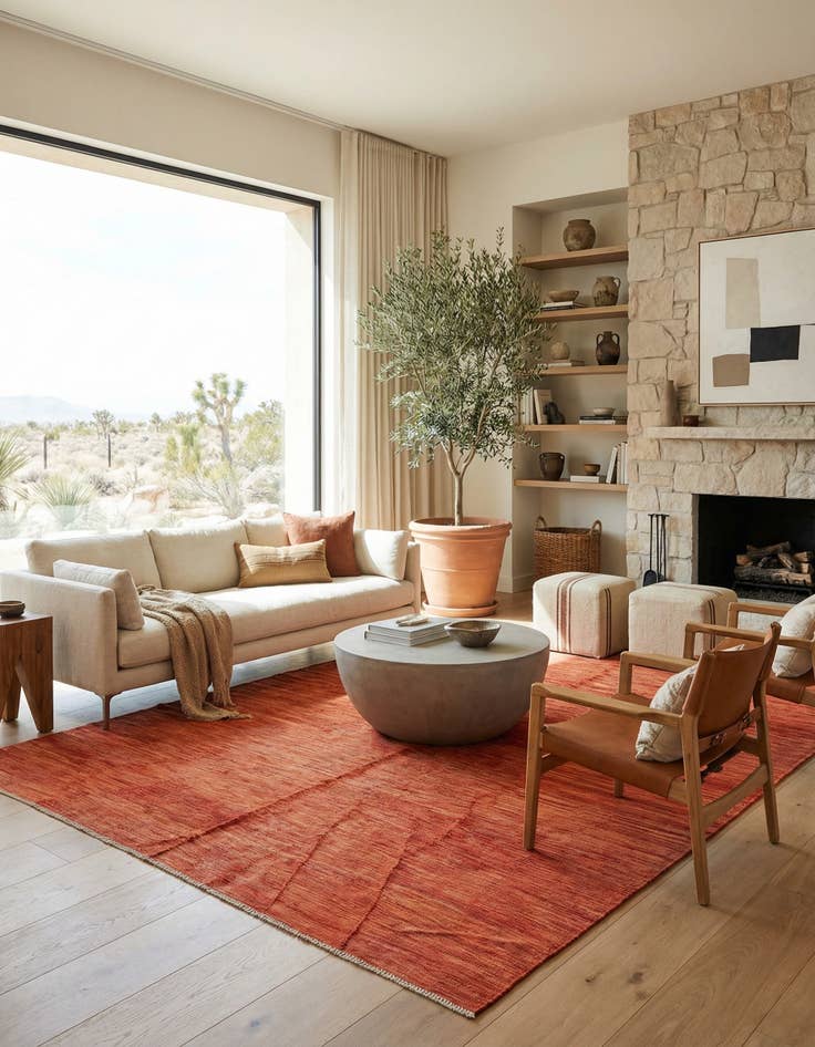 Detail image of 6' 10 x 9' 8  Hand Woven Kilim Modern Wool Rug