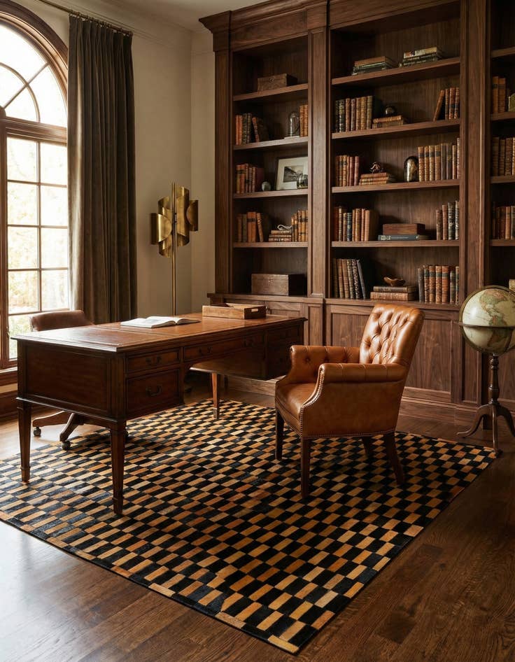 Detail image of  8' 3 x 10' Cowhide - Patchwork Rug