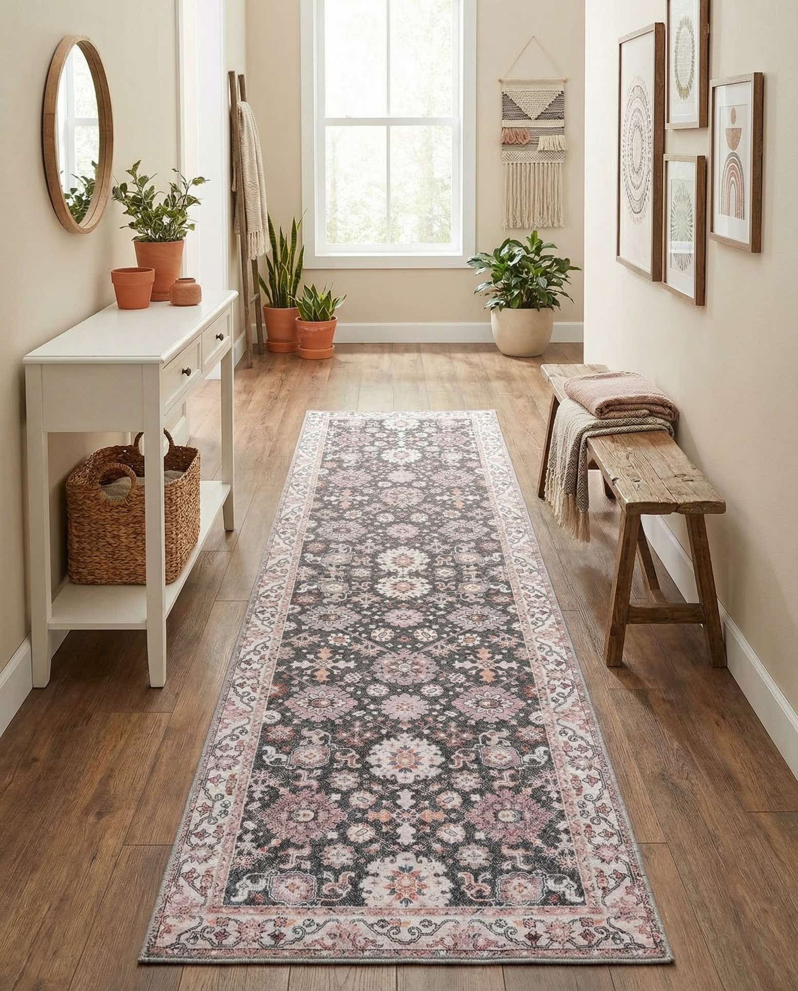 2' 7 x 10' Washable Timeless Runner Rug