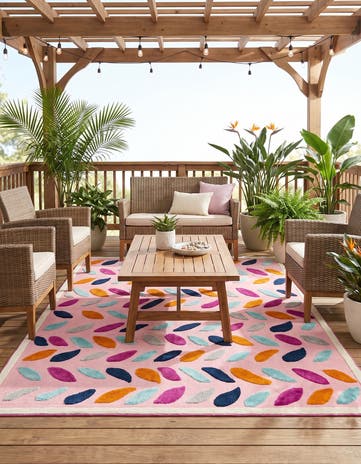 7' 10 x 7' 10 Easy-Clean Aruba Indoor / Outdoor Square Rug