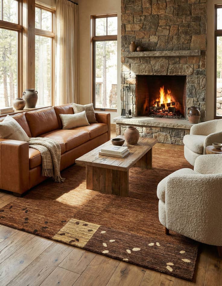 Detail image of  4' 11 x 6' 5 Juma Wool Rug