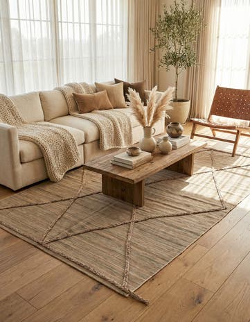 5' x 8' Hand Woven Kilim Modern Wool Rug