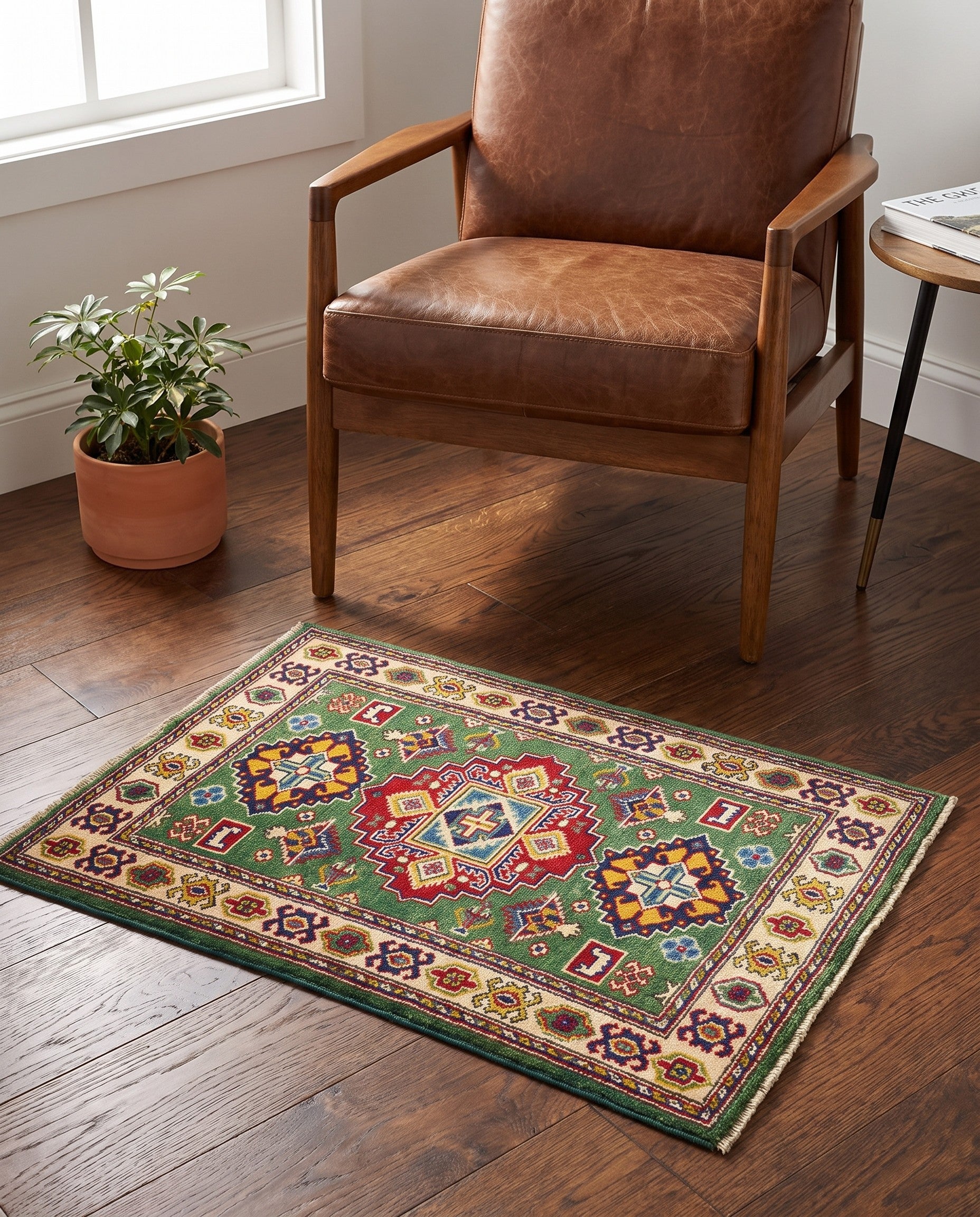 2' 7 x 4' 2 Hand Knotted Kazak Rug