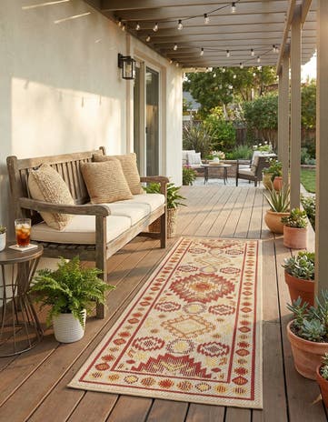 2' x 6' Easy-Clean Baja Indoor / Outdoor Runner Rug