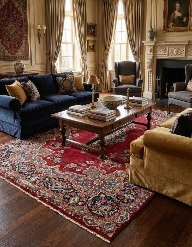 Detail image of 6' 2 x 10' 5 Tabriz Wool Rug