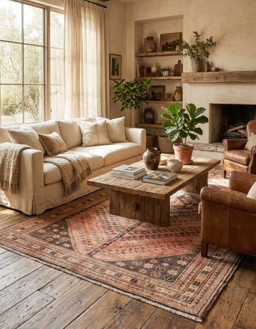 5' 2 x 9' 8 Hand Knotted Ultra Vintage Persian Wool Rug