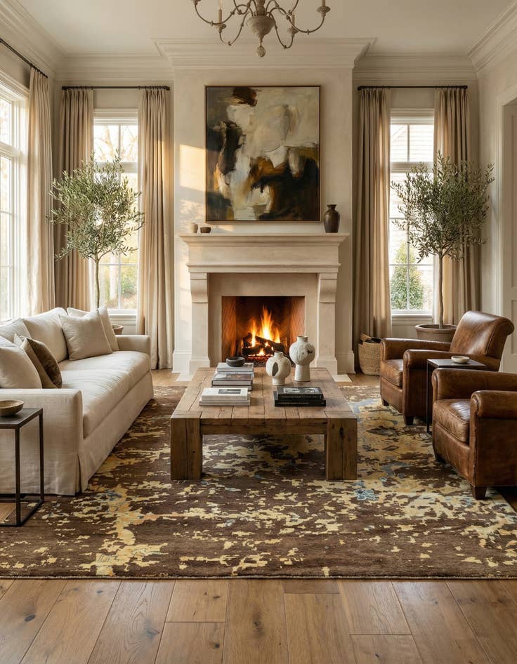 Detail image of 12' 6 x 15' 4  Hand Knotted Darya Wool Rug