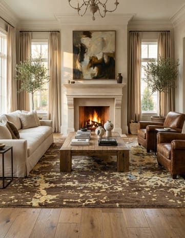 12' 6 x 15' 4 Hand Knotted Darya Wool Rug