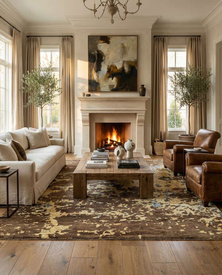 12' 6 x 15' 4 Hand Knotted Darya Wool Rug