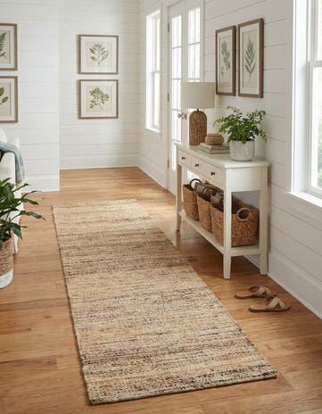 2' 7 x 12' Hand Woven Palm Beach Jute Runner Rug