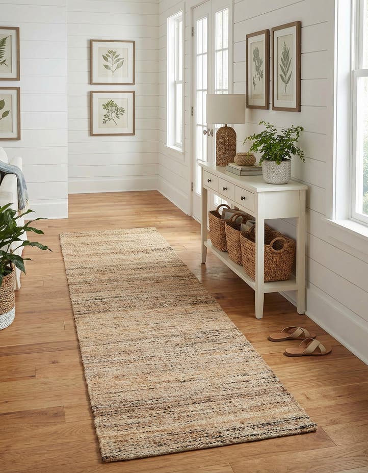 2' 7 x 12' Hand Woven Palm Beach Jute Runner ...