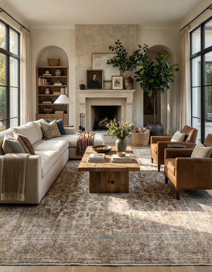 Detail image of  9' 5 x 11' 10  Hand Knotted Ultra Vintage Persian Wool Rug