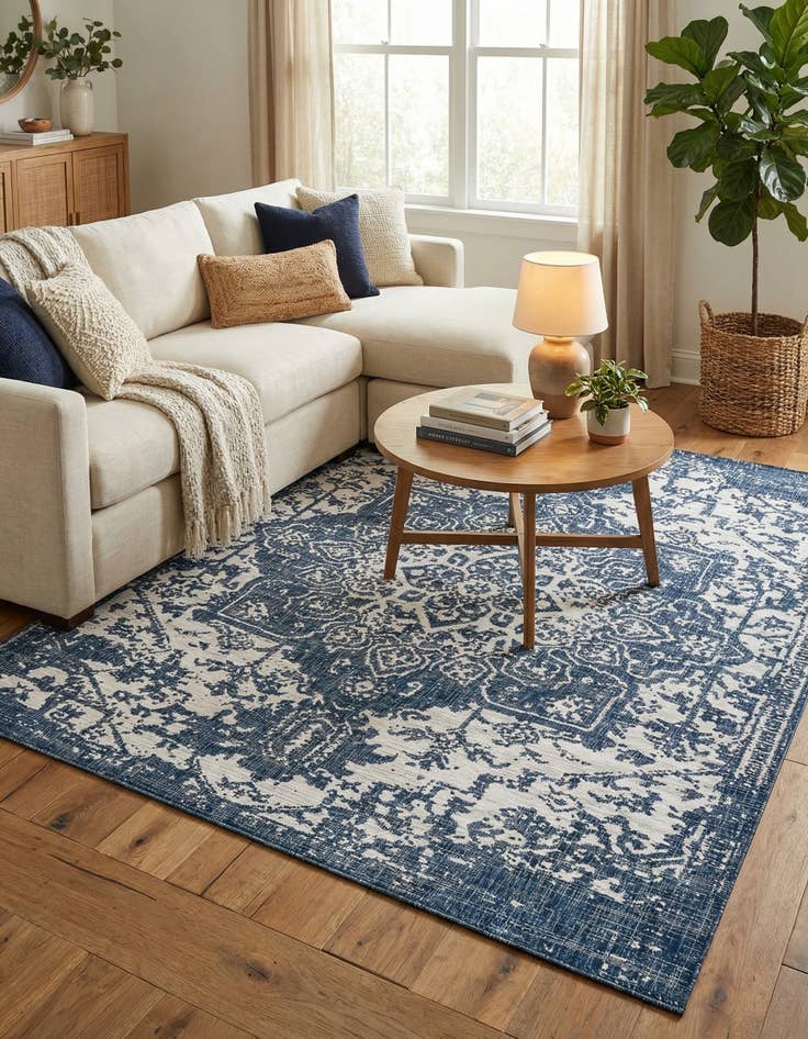 Detail image of 7' 10 x 10' Easy-Clean Jill Zarin Dubai Indoor / Outdoor Rug