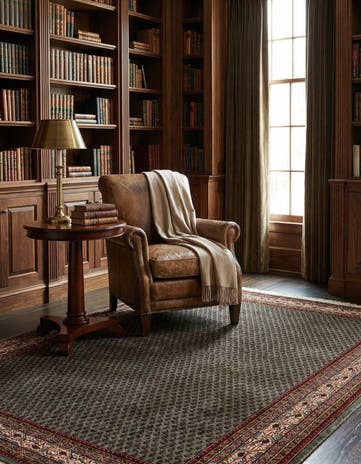 4' 7 x 6' 8 Hand Knotted Mir Oriental Wool Rug