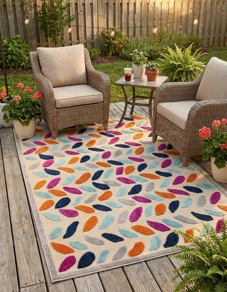 Detail image of 5' 3 x 8'  Washable Aruba Indoor / Outdoor Rug