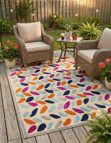 5' 3 x 8' Easy-Clean Aruba Indoor / Outdoor Rug
