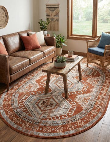 Terracotta Charlotte Oval Rug
