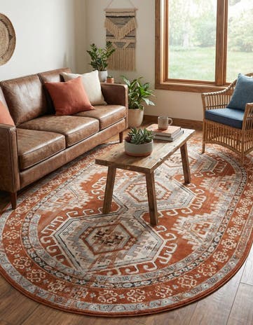 Terracotta Charlotte Oval Rug