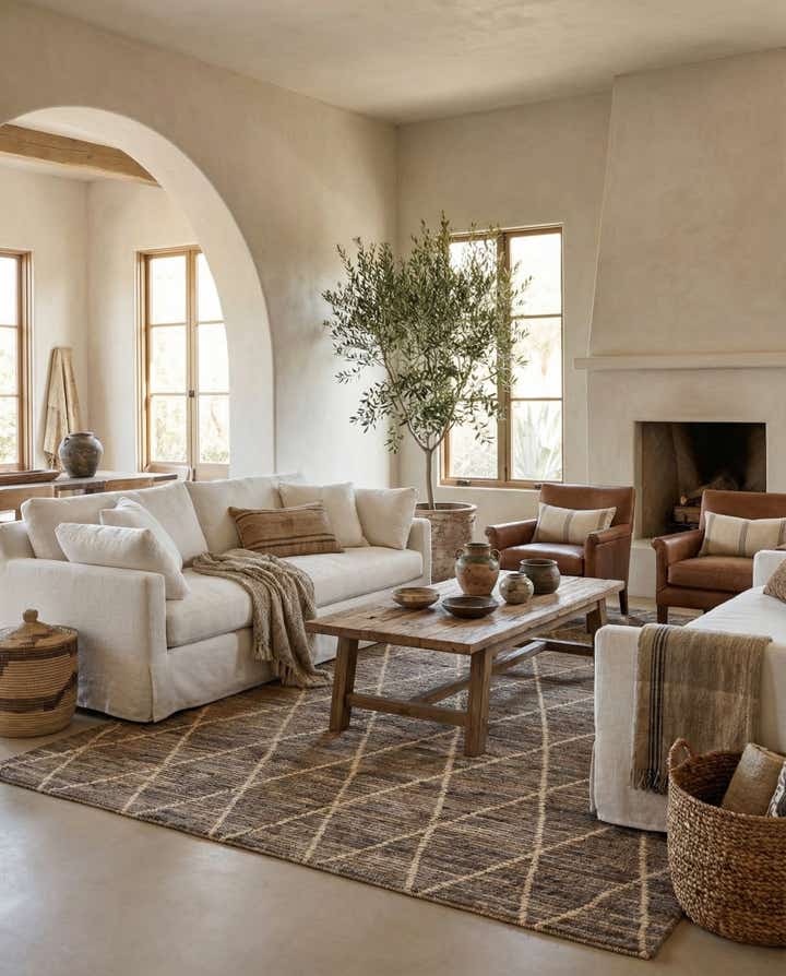 5' 3 x 7' 11 Hand Knotted Moroccan Wool Rug