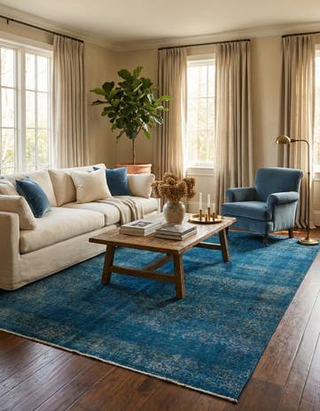 6' 8 x 9' 8 Hand Knotted Ultra Vintage Persian Wool Rug