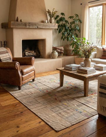 5' x 6' 8 Hand Woven Kilim Patchwork Wool Rug