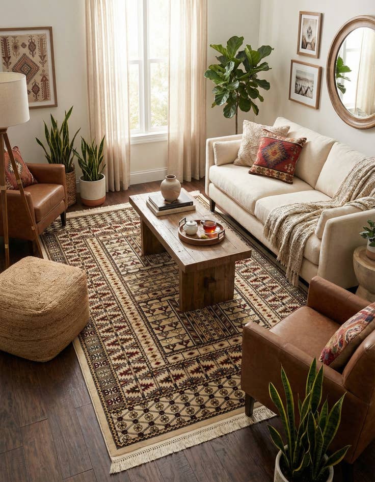 Detail image of 6' x 9' Bokhara Rug