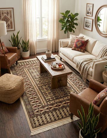Beige Bokhara Rug
