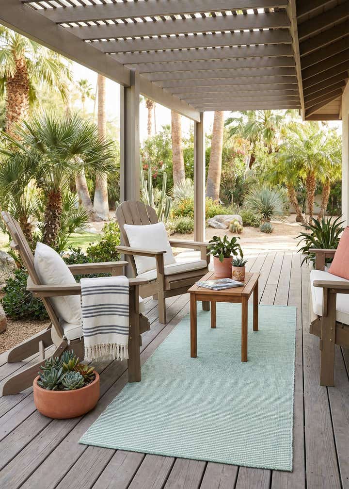 2' 7 x 10' Easy-Clean Jill Zarin Palm Springs Indoor / Outdoor Runner Rug