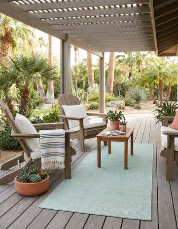 2' 7 x 10' Easy-Clean Jill Zarin Palm Springs Indoor / Outdoor Runner Rug