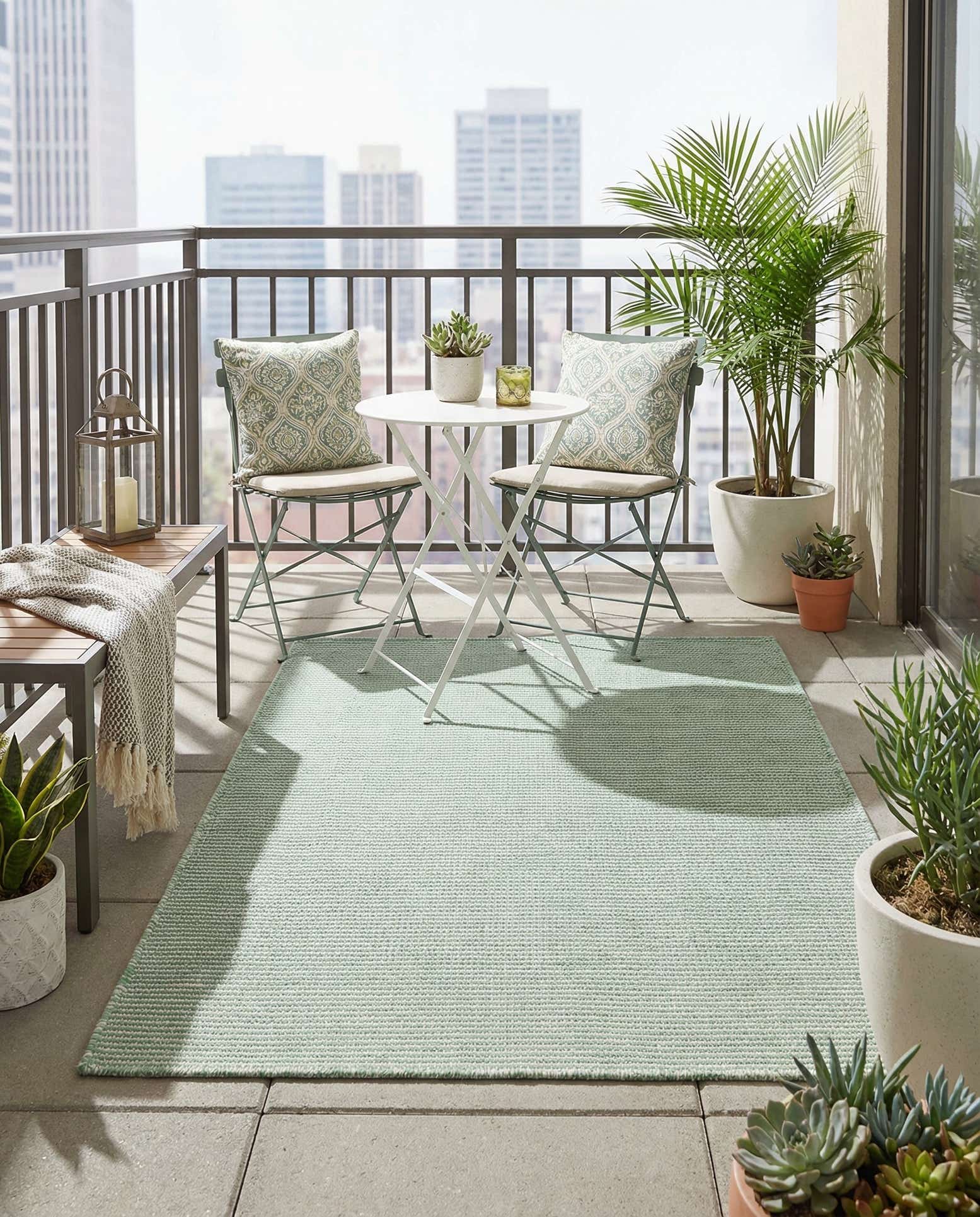 3' 3 x 5' 3 Easy-Clean Jill Zarin Palm Springs Indoor / Outdoor Rug