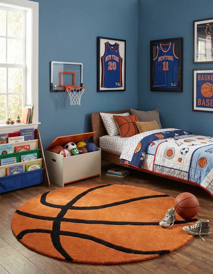 Detail image of 4' 1 x 4' 1 Playtime Kids Wool Freeform Rug