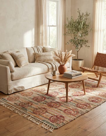4' 7 x 6' 8 Hand Knotted Moroccan Wool Rug