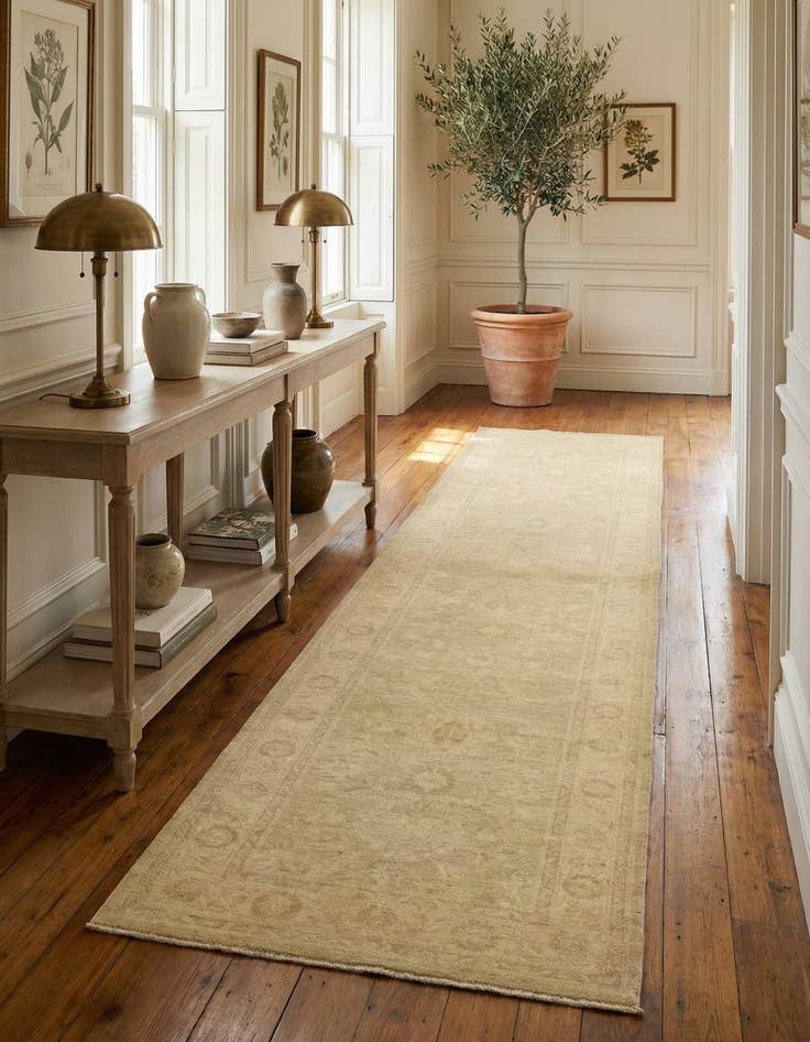 Detail image of 2' 8 x 10' 1  Hand Knotted Over-Dyed Ziegler Runner Rug