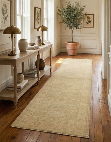 2' 8 x 10' 1 Hand Knotted Over-Dyed Ziegler Runner Rug